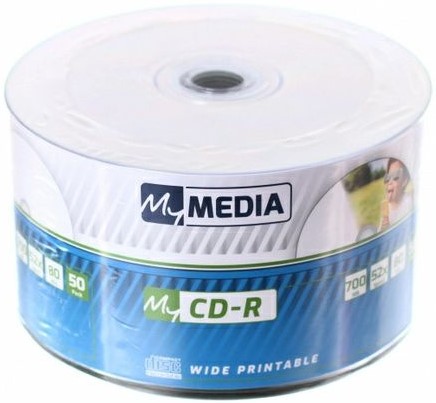 Диск CD-R MYMEDIA 69206 700Mb 52x Pack wrap (50шт) Printable (1476906)