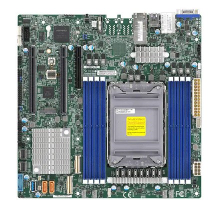 Материнская плата mATX Supermicro MBD-X12SPM-TF-B (LGA4189, C621A, 8*DDR4(3200), 10*SATA 6G RAID, M.2, 3*PCIE, 2*10Glan, VGA, COM, 2*USB 3.2) серверная платформа 2u asus rs720 e10 rs12 2 lga4189 c621a 32 ddr4 3200 8 3 5 sata sas hs 4 3 5 nvme 2 m 2 9 pcie 1600w redundant 1 1 vga
