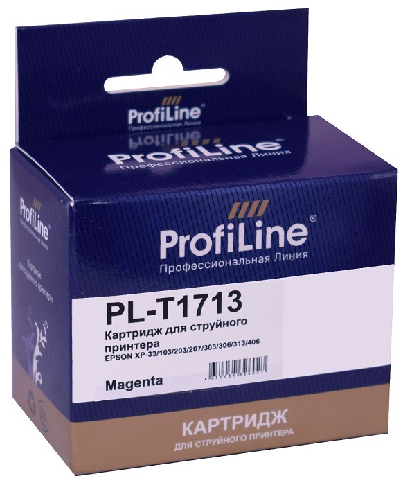 

Картридж ProfiLine PL_T1713_M струйный для принтеров Epson Expression Home XP-33/XP-103/XP-203/XP-207/XP-303/XP-306/XP-313/XP-323/XP-403/XP-406/XP-413, PL_T1713_M