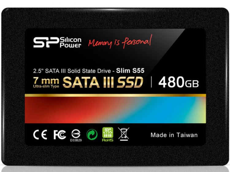 

Накопитель SSD 2.5'' Silicon Power SP480GBSS3S55S25 Slim S55 480GB SATA 6Gb/s 560/530MB/s MTBF 1.5M NCQ, SP480GBSS3S55S25