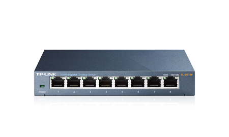 Коммутатор неуправляемый TP-LINK TL-SG108 8xUTP 10/100/1000