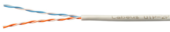 

Кабель витая пара U/UTP 5e кат. 2 пары Cabeus UTP-2P-Cat.5e-SOLID-GY-LIGHT-500 0,48мм (24 AWG), одножильный, PVC нг(А)-LS, серый (500 м), UTP-2P-Cat.5e-SOLID-GY-LIGHT-500