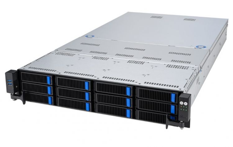 цена Серверная платформа 2U ASUS RS720-E11-RS12U (2*LGA4677, C741, 32*DDR5 (4800), 12*2.5 NVMe/SATA/SAS HS, 2*M.2, 2*PCIE, 2*10Glan, Mlan, 2*1600W, VGA, 4