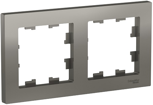 

Рамка Systeme Electric ATN000902 AtlasDesign, 2-постовая, универсальная, сталь, ATN000902