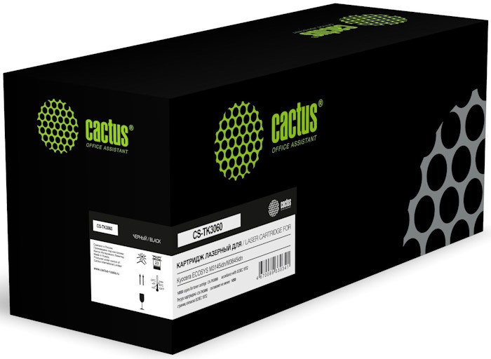 Картридж Cactus CS-TK3060 лазерный черный (14500стр.) для Kyocera ECOSYS M3145idn/M3645idn - фото 1