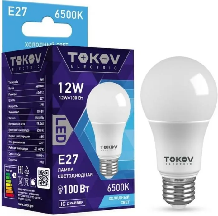 TOKOV ELECTRIC TKE-A60-E27-12-6.5K