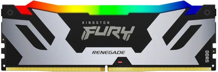 Модуль памяти DDR5 24GB Kingston FURY KF572C38RSA-24 Renegade Silver/Black RGB Gaming XMP 7200MHz CL38 1RX8 1.45V 24Gbit с радиатором Ret