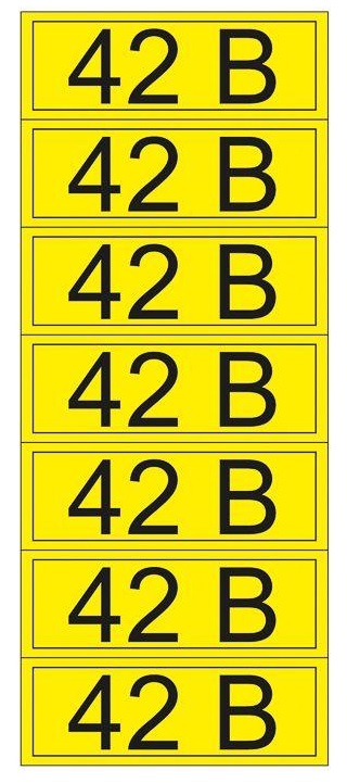 Наклейка Rexant 55-0003 знак электробезопасности «42 В» 15х50 мм (20шт на листе) - фото 1