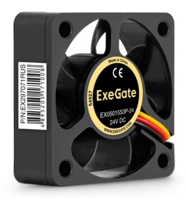 

Вентилятор для корпуса Exegate EX05015S3P-24 EX297071RUS 50x50x15 mm, 7000rpm, 17.5CFM, 36,8dBa, 3-pin, EX05015S3P-24