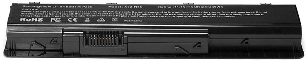 Аккумулятор для ноутбука Asus OEM N55 N45, N75 Series. 10.8V 4400mAh PN: A32-N45, A32-