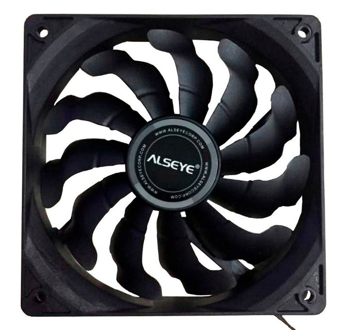 

Вентилятор для корпуса ALSEYE S120-F 120mm, 500-1700 RPM, 33.8dB, 66CFM, 4-pin PWM, черный, S120-F