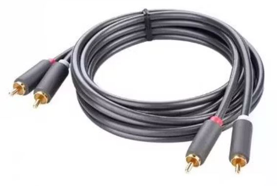 

Кабель аудио UGREEN AV104 2*RCA Male to 2*RCA Male Cable, длина: 1м, цвет: черный, AV104