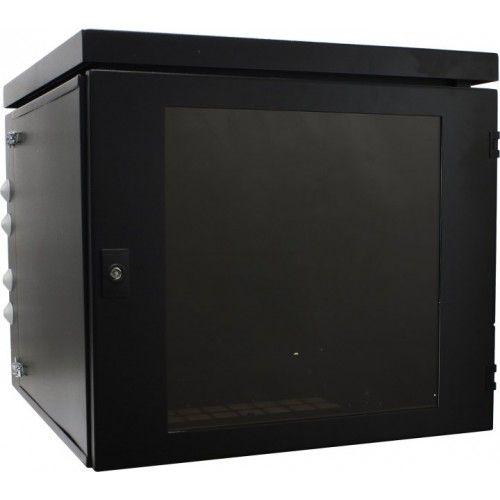 Шкаф настенный 19, 9U NT WALLBOX IP55 plus 9-66 B 189274 пылевлагозащ., черный, 600*660, дверь стекло-металл.