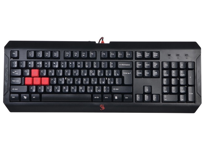 Клавиатура A4Tech Q100 черная, USB, LED цена и фото