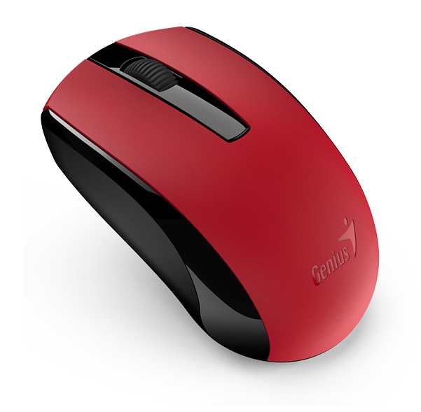 цена Мышь Genius ECO-8100 red, 800/1200/1600 dpi, радио 2,4 Ггц, аккумулятор, USB