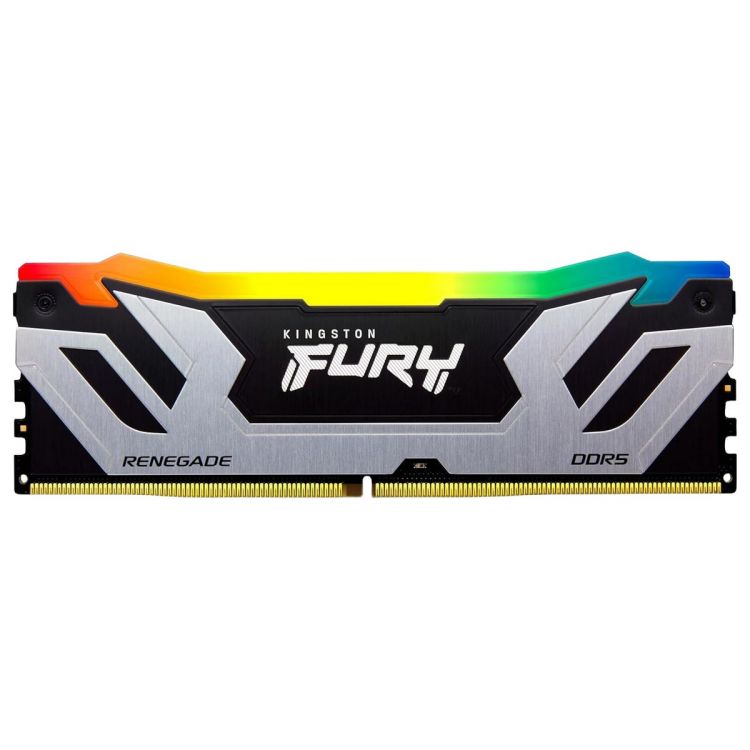 

Модуль памяти DDR5 24GB Kingston FURY KF584CU40RSA-24 Renegade Silver/Black RGB 8400MHz CL40 1.45V, Heat Shield, XMP, RTL, KF584CU40RSA-24