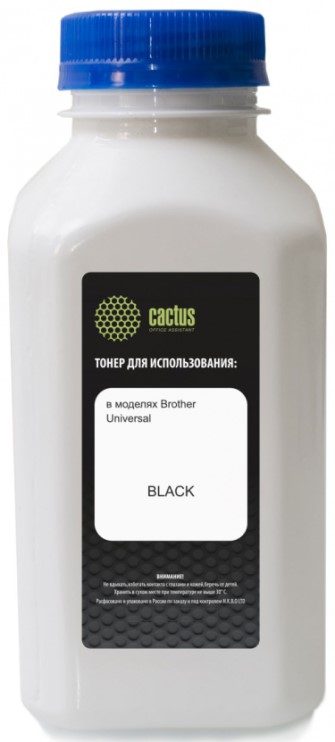 Тонер Cactus CS-TBR-140 черный, флакон 140гр. для принтера Brother Universal TN 2075/2085/2135/2175/2275 HL 2030/2035/2040/2075/2140/2150/2170/2240