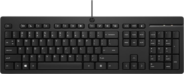 Клавиатура HP 125 266C9AA черная клавиатура для ноутбука hp compaq 8510p русская черная без указателя