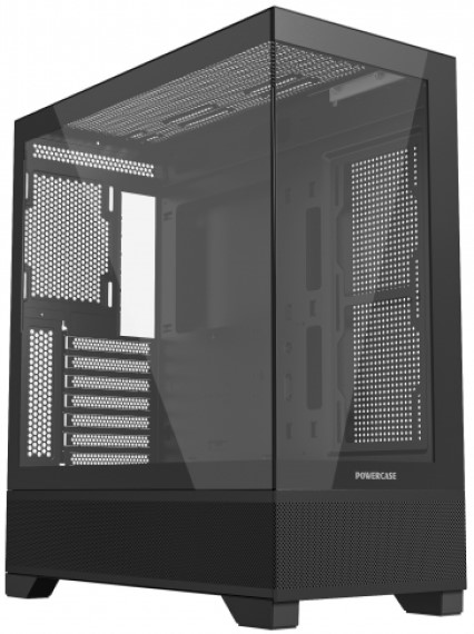 Корпус ATX Powercase Luminous CLB-L0 черный, без БП, боковая панель из закаленного стекла, USB 3.0, 2*USB 2.0, audio