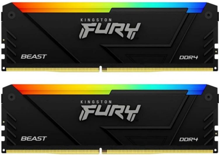 

Модуль памяти DDR4 32GB (4*8GB) Kingston FURY KF426C16BB2AK4/32 Beast RGB PC4-21300 2666MHz 1Rx8 CL16 1.2V 288-pin 8Gbit heatsink, KF426C16BB2AK4/32