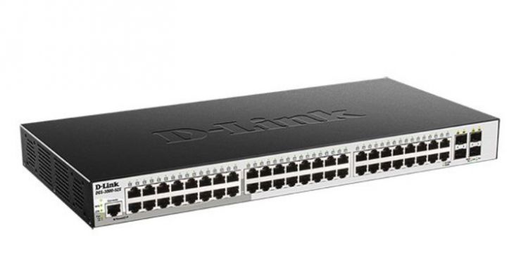 

Коммутатор управляемый D-link DGS-3000-52X/B2A L2, 48*UTP 100/1000, 4*10GBase-X SFP+, DGS-3000-52X/B2A