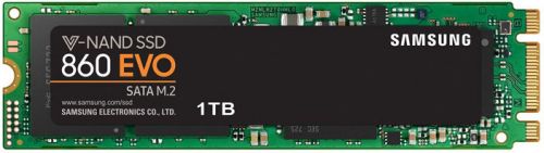 Накопитель SSD M.2 2280 Samsung MZ-N6E1T0BW 860 EVO 1TB MLC 3D V-NAND SATA 6Gb/s 550/520MB/s97K/88K IOPS RTL - фото 1