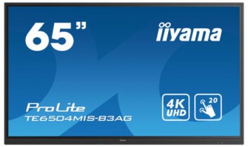 Панель LCD 65' Iiyama TE6504MIS-B3AG iiWare9, 20-Points PureTouch-IR Screen, 3840x2160, 4K UHD IPS p