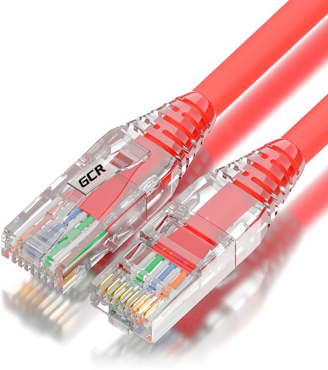 

Кабель патч-корд U/UTP 6 кат. 1м Greenconnect GCR-55410 красный, коннектор ABS, 24 AWG, ethernet high speed 10 Гбит/с, RJ45, T568B, GCR-55410