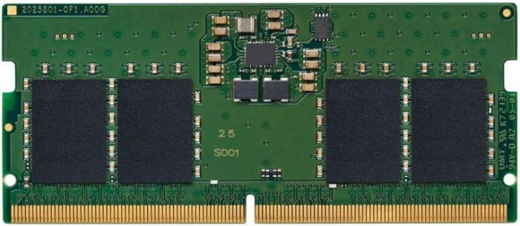 Модуль памяти SODIMM DDR5 8GB Kingston KVR56S46BS6-8 PC5-41600 5600MHz CL46 1RX16 1.1V 262-pin 16Gbit - фото 1