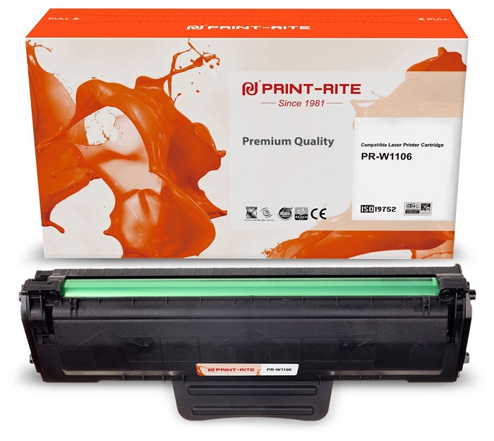 Картридж Print-Rite PR-W1106 W1106A черный (1000стр.) для HP Laser 107a/107r/107w/135a MFP/135r MFP/