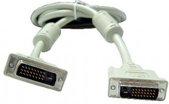 

Кабель интерфейсный DVI-DVI Cablexpert CC-DVI2-10M 25M/25M, Dual link, экран, феррит.кольца, пакет, 10м, CC-DVI2-10M