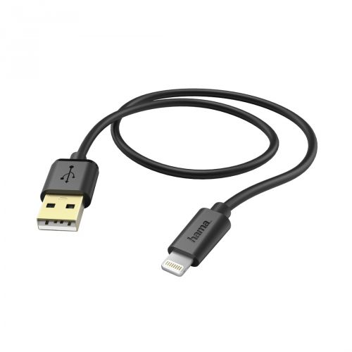 Кабель интерфейсный USB 2.0 HAMA 00173635 Lightning (m)/USB 2.0 (m), 1.5м, черный
