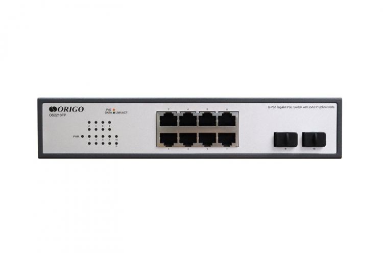 

Коммутатор неуправляемый ORIGO OS2210FP/120W/A1A 8x1000Base-T PoE, 2x1000Base-X SFP, PoE Budget 120W, 19" w/brackets, OS2210FP/120W/A1A