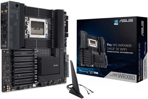 Материнская плата EATX ASUS PRO WS WRX80E-SAGE SE WIFI (sWRX8, AMD WRX80, 8*DDR4(3200), 8*SATA 6G RA