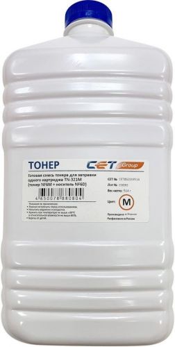 Тонер CET CET8521M-514 NF6M/NF6D пурпурный бутылка 514гр. для принтера Konica Minolta Bizhub C224/28