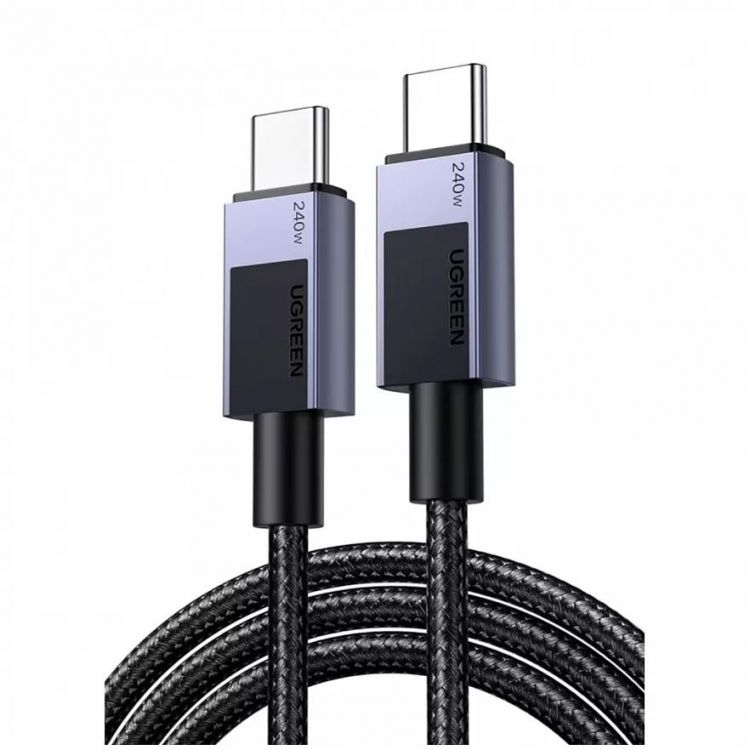 

Кабель интерфейсный UGREEN L513 Type C 2.0 Male To Type C 2.0 Male Charging Data Cable (240W Max), длина: 1м, цвет: черный, L513