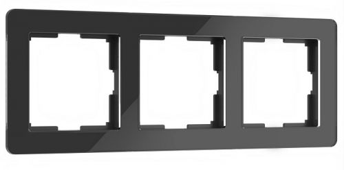 Рамка Werkel Acrylic a059318 на 3 поста, черная W0032708, цвет черный