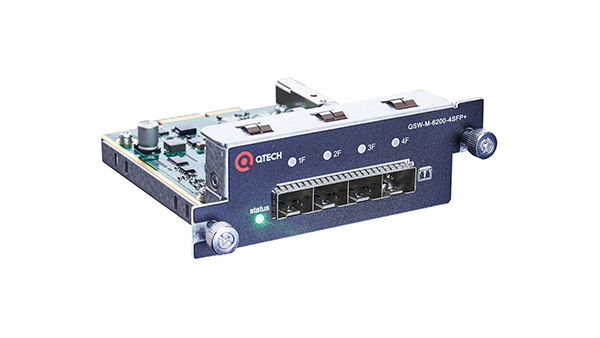 

Модуль QTECH QSW-M-6200-4SFP+ для установки четырех трансиверов SFP+ для серии коммутаторов QSW-6200, QSW-M-6200-4SFP+