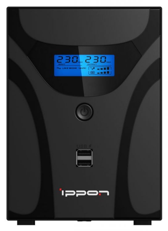 Источник бесперебойного питания Ippon Smart Power Pro II 1200 Euro 1029740 720Вт, 1200ВА, черный