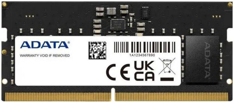 Модуль памяти DDR5 8GB ADATA AD5S48008G-B PC3-38400 4800MHz Non-ECC, CL40, 1.1V, Bulk - фото 1