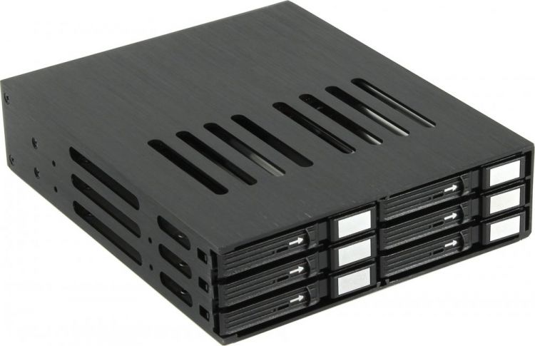 

Корзина Procase L2-106-SATA3-BK 6*SATA3/SAS, черный, с замком, hotswap mobie rack module for 2,5" slim HDD(1x5,25) 2xFAN 40x15mm, L2-106-SATA3-BK