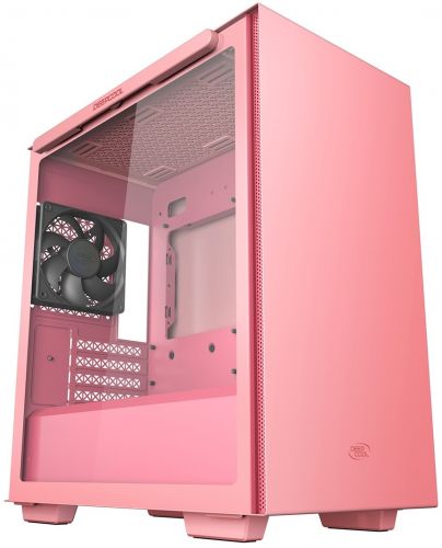 Корпус mATX Deepcool MACUBE 110 розовый, без БП, боковое окно с закаленным стеклом, 2*USB 3.0, audio