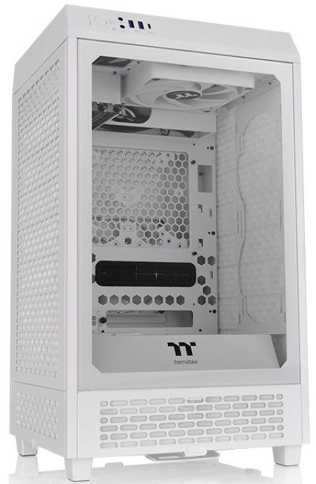 

Корпус mini-ITX Thermaltake The Tower 200 CA-1X9-00S6WN-00 белый, без БП, лицевая панель из закаленого стекла, USB Type-C, 2*USB 3.0, audio, The Tower 200