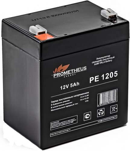 

Батарея для ИБП PROMETHEUS ENERGY РЕ1212 PE 1212 12V, 12Ah, зажим 6,35 мм, РЕ1212