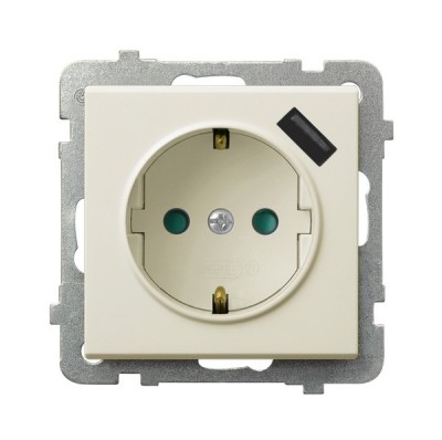 

Розетка Ospel GP-1RSPUSB/m/27, GP-1RSPUSB/m/27