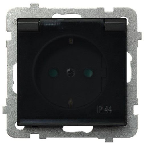 

Розетка Ospel GPH-1RSP/m/33/d брызгозащищенная, с заземлением Schuko IP-44, с защитными шторками, с прозрачной крышкой, 16A, 250V, 3520W, IP-44, клемм, GPH-1RSP/m/33/d