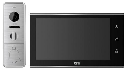Комплект CTV CTV-DP4705AHD панель CTV-D400FHD, монитор CTV-M4705AHD Full HD, с экраном 7, Hands free, детектор движения, панель из стекла с сенсорным