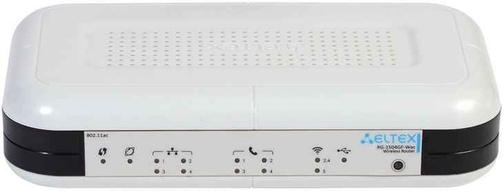 

Шлюз VoiceIP ELTEX RG-1504GF-Wac 4xFXS, 1xWAN (SFP), 4xLAN, 1xUSB, Wi-Fi 802.11b/g/n/ac, RG-1504GF-Wac