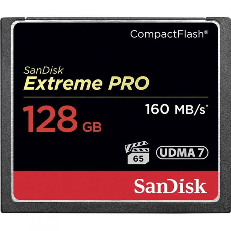 

Карта памяти CompactFlash 128GB SanDisk SDCFXPS-128G-X46 Extreme Pro 160MB/s, SDCFXPS-128G-X46