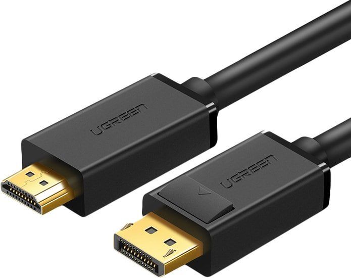 

Кабель интерфейсный DisplayPort-HDMI UGREEN 10202 2 м, черный, 10202